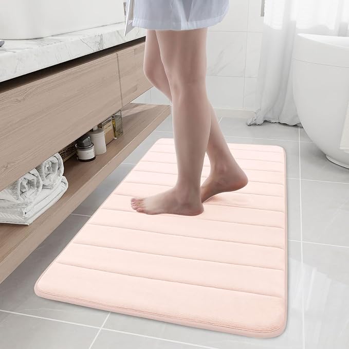 Buganda Memory Foam Bath Mat, Ultra Soft and Non-Slip Bathroom Rugs, Water by Buganda