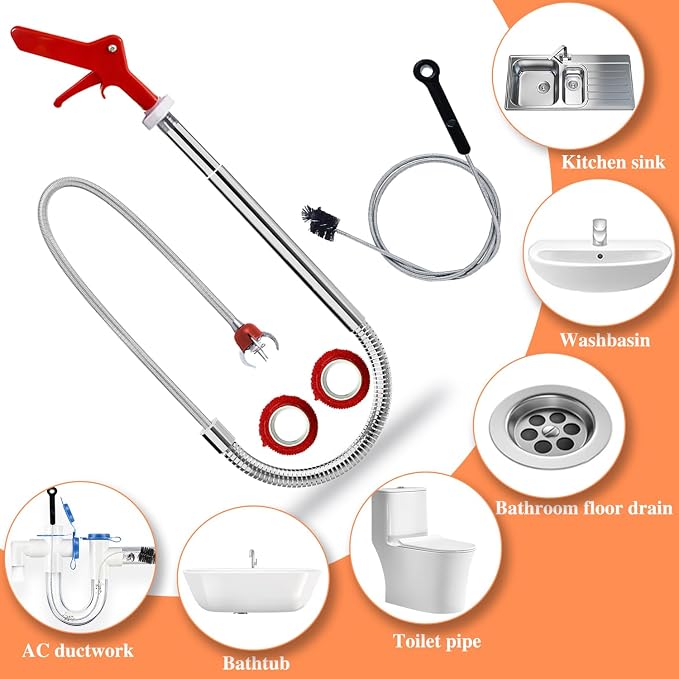 Toilet Auger/Drain Clog Remover Tool Kit-1PCS Toilet Snake Grabber - Image 6