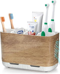 Boperzi Toothbrush and Toothpaste Holder Wood Grain by Boperzi