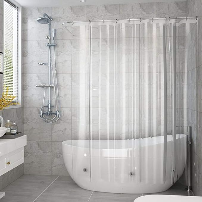 AooHome Standard 72x72 Inches Shower Curtain Liner, Bottom Magnets, Water by AooHome