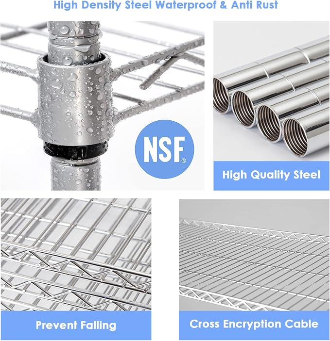 BNSPLY Commercial Wire Shelving Unit - Image 8
