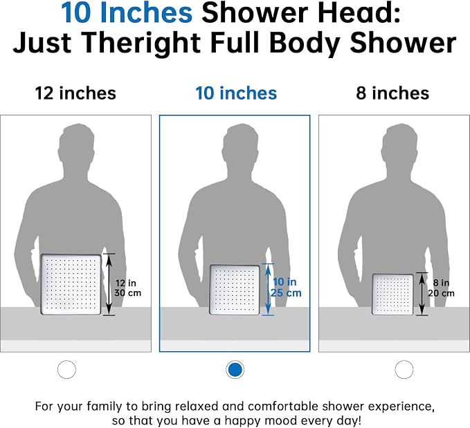 G-Promise All Metal 10 Inches Rain Shower Head - Image 6