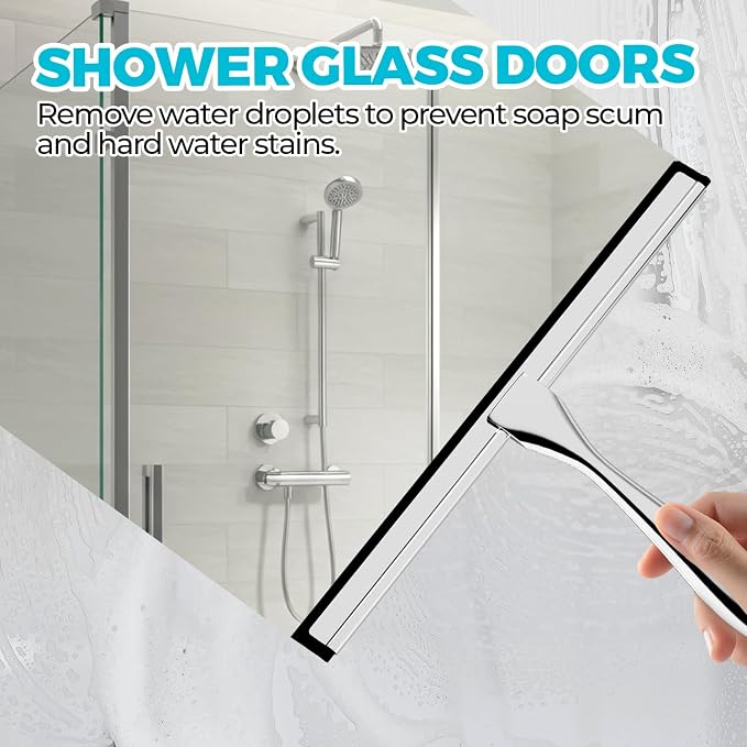 10-Inch All-Purpose Shower Squeegee - Image 2