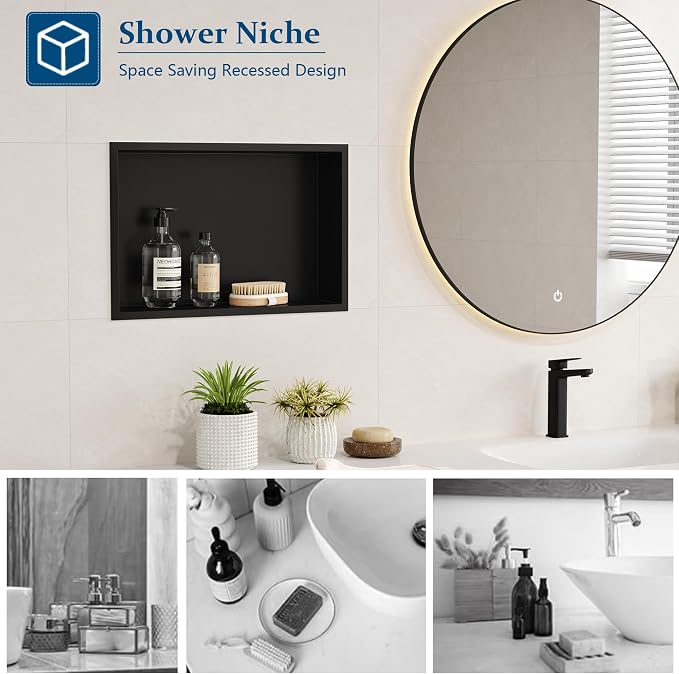 Neodrain Shower Niche, Insert Storage Shower Shelf, Stainless Steel Wall Niche - Image 5