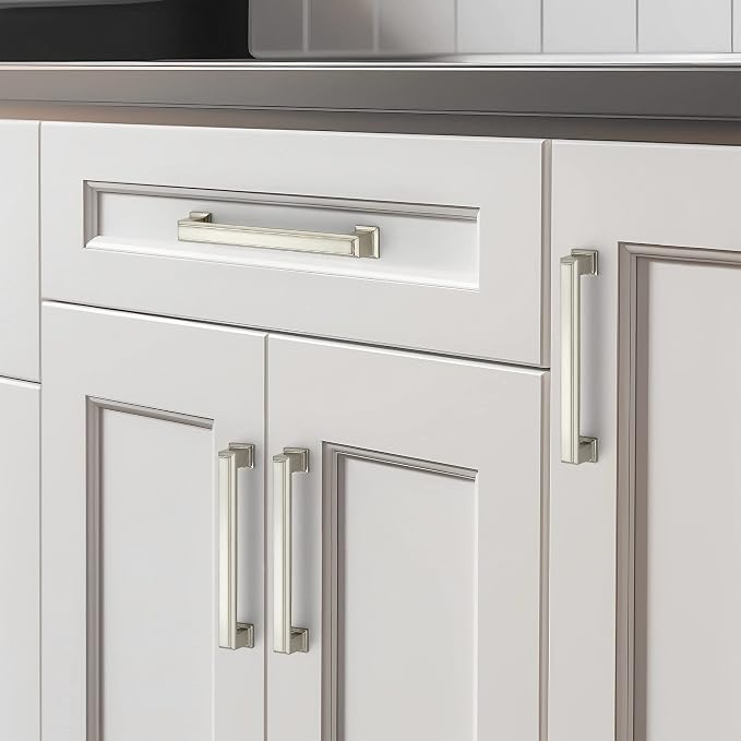 Ravinte Hardware 5 Pack Brushed Nickel Cabinet Pulls, 5 Inch Hole Center Zinc - Image 6