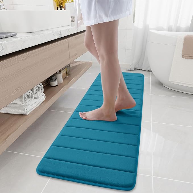 Buganda Memory Foam Bath Mat, Ultra Soft and Non-Slip Bathroom Rugs, Water by Buganda