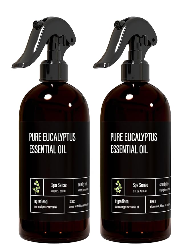 Pure Eucalyptus Oil Shower Mist and Steam Room Spray by Spa+Sense