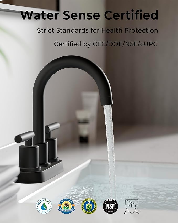 VXV Bathroom Sink Faucet 4 Inch 2 Handle Centerset Utility Lavatory Vanity - Image 2