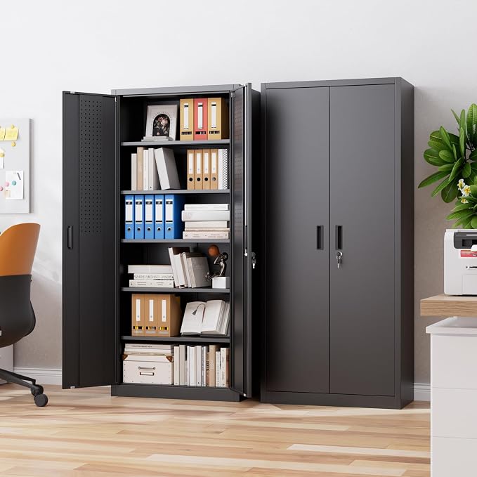Aobabo 71" H×32" W×16" D Metal Storage Cabinet - Image 7