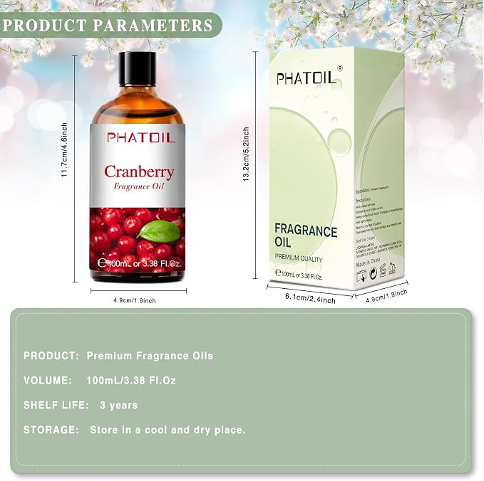 PHATOIL 3.38FL.OZ Cranberry Fragrance Oils - Image 6
