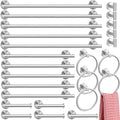 Gisafai 25 Pcs Bathroom Hardware Set, 23.6 Inch Brushed Towel Bar Ring Toilet by Gisafai