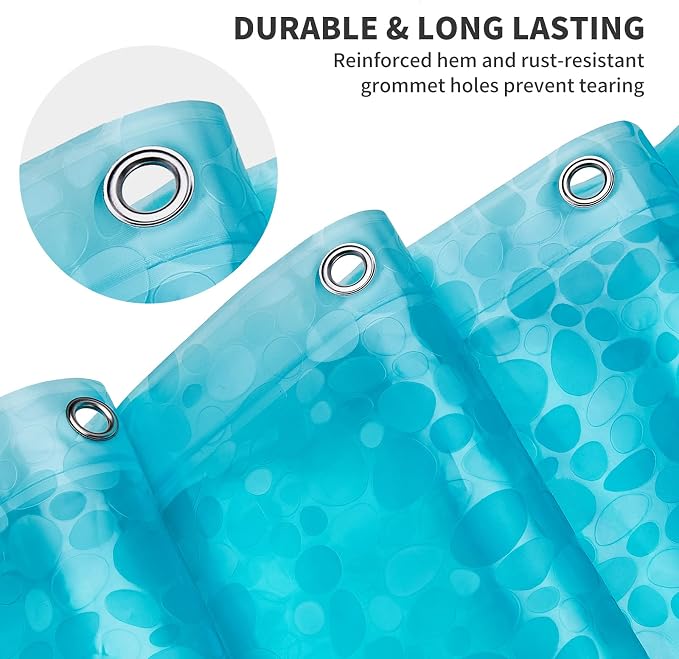 Bostofy Shower Curtain Liner Heavy Duty EVA, Waterproof Shower Liner - Image 4