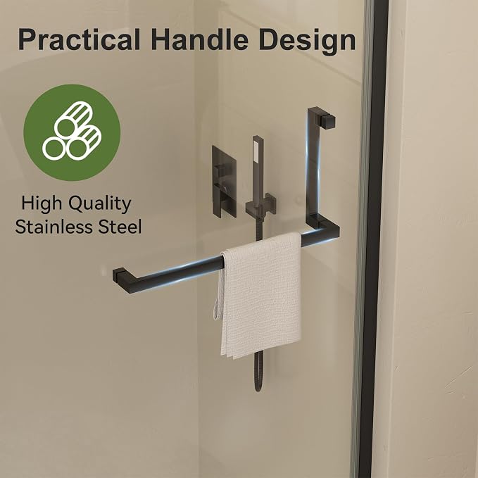 Frameless Pivot Shower Door 29-30" W x 72" H, Pivot Swing Shower Glass Door - Image 2