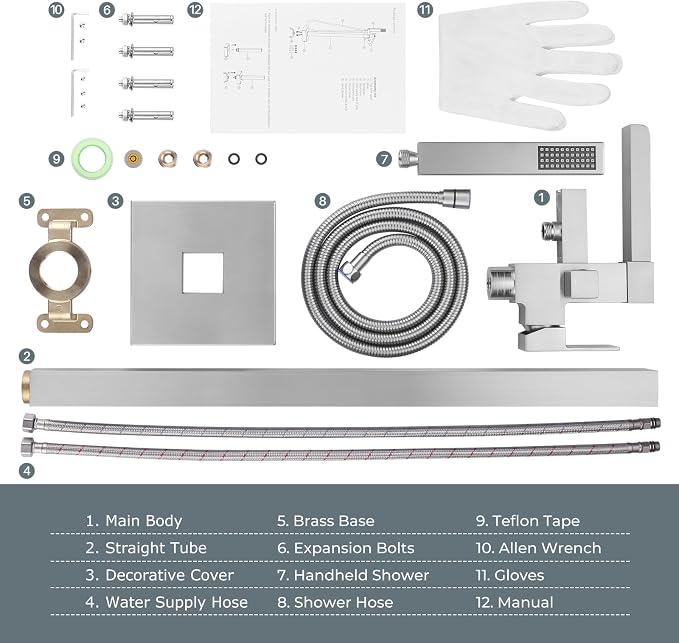 Freestanding Tub Faucet Brushed Nickel: ALEASHA High Flow Max 6.74 GPM Free - Image 9