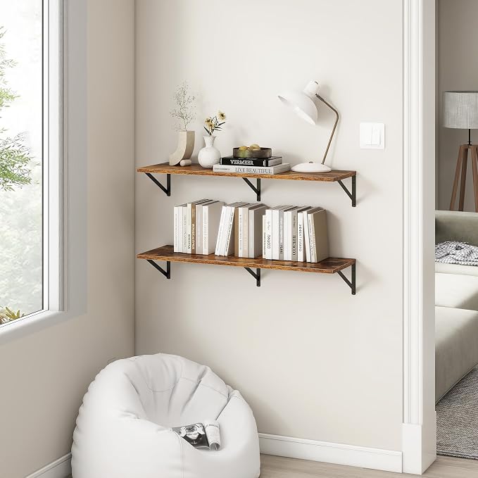 Fun Memories 40 Inch Floating Shelves, 12 Inch Deep Wall Shelf, 40 x 12 - Image 2