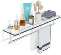 20-Inch Tempered Glass Bathroom Shelf by HOMELIFE