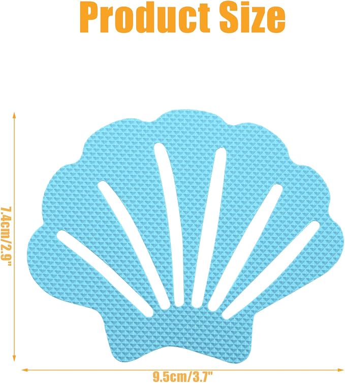 12 Pcs Bathtub Stickers Non Slip, Shell Shaped Tubs Safety Shower Treads - Image 3