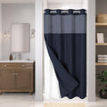 Stall No Hooks Needed Linen Textured Shower Curtain by EACHOPE