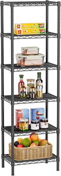 6 Tier Shelf Adjustable Storage Mesh Gaps Metal Utility Shelves Wire Shelving by Golpart
