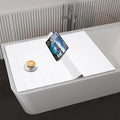 Bathtub Tray 59" x 27.5" Foldable Bathtub Cover Adjustable PVC Shutter Bath Lid by Gdrasuya10