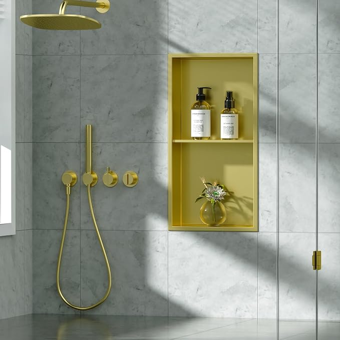 Neodrain Shower Niche Double Shelf Stainless Steel No Tile Needed Bathroom - Image 2