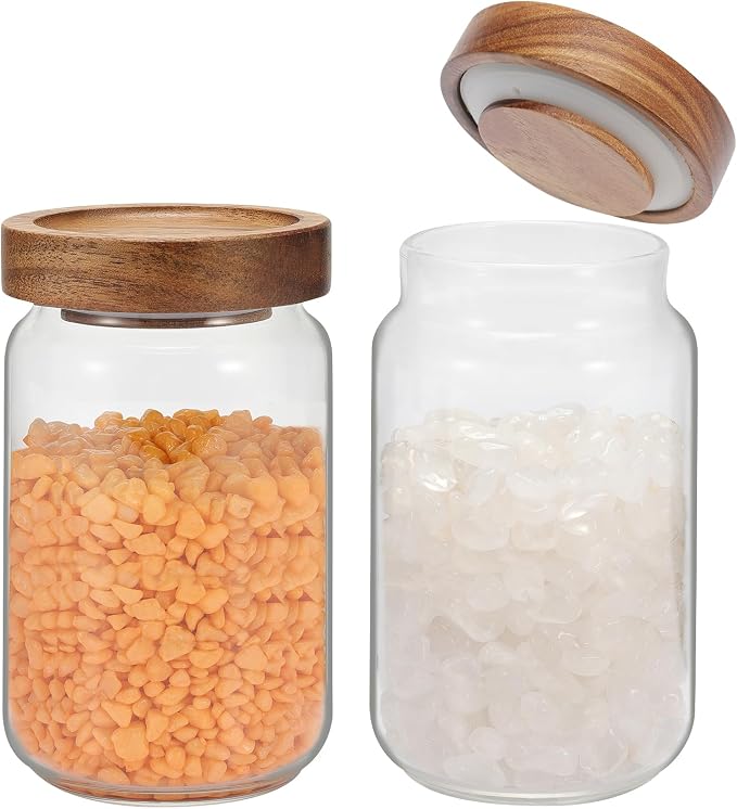Small Glass Jar with Lids Mini Glass Bottle Glass Storage Canister Borosilicate - Image 4
