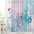 Gibelle Long Fabric Shower Curtain 72 x 78, Tall Abstract Marble Shower Curtain by Gibelle