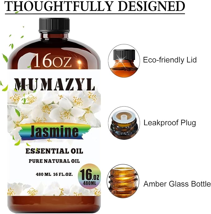 Jasmine Essential Oil, Jasmine Oil 16 Fl Oz 480ML - Image 2