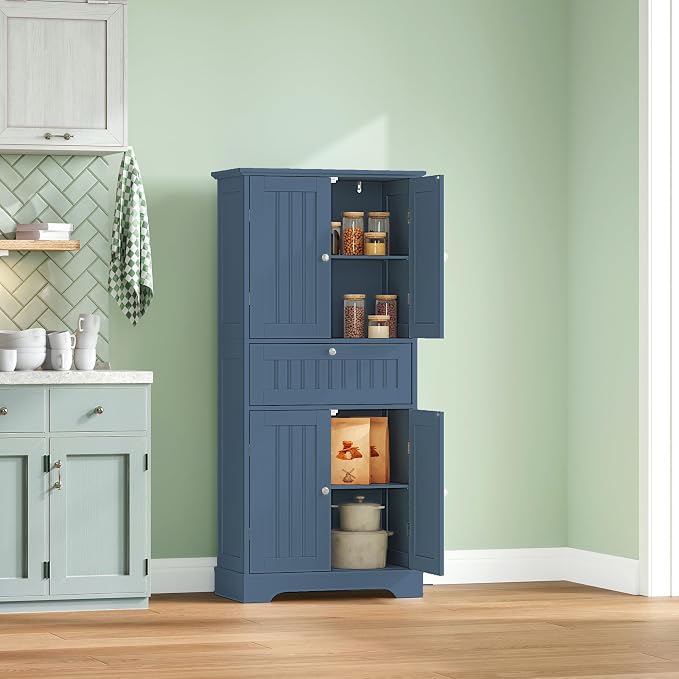 ChooChoo 51" H Tall Bathroom Floor Cabinet, Modern Bathroom Storage Cabinet - Image 7