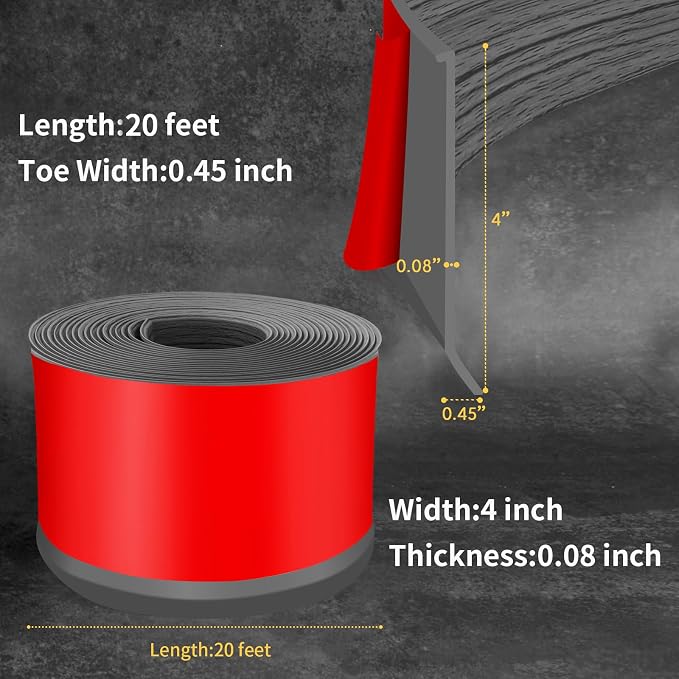 Flexible Baseboard Molding Trim 4 Inch Self-Adhesive Vinyl Wall Base Peel and - Image 2