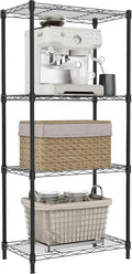 IZEUK 4 Tier Metal Wire Shelf Unit, Living Room or Laundry Room, 17.7" W x by IZEUK