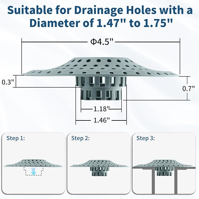 Bathtub Drain Hair Catcher, Tub Shower Drain Hair Trap/Strainer - Image 4
