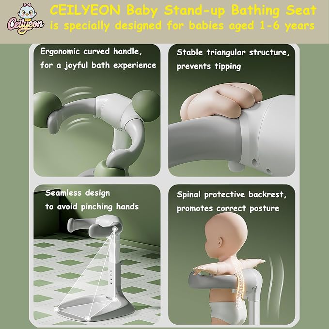 Baby Bath Stand with Adjustable 5 Levels – Foldable Infant Bath Seat - Image 4
