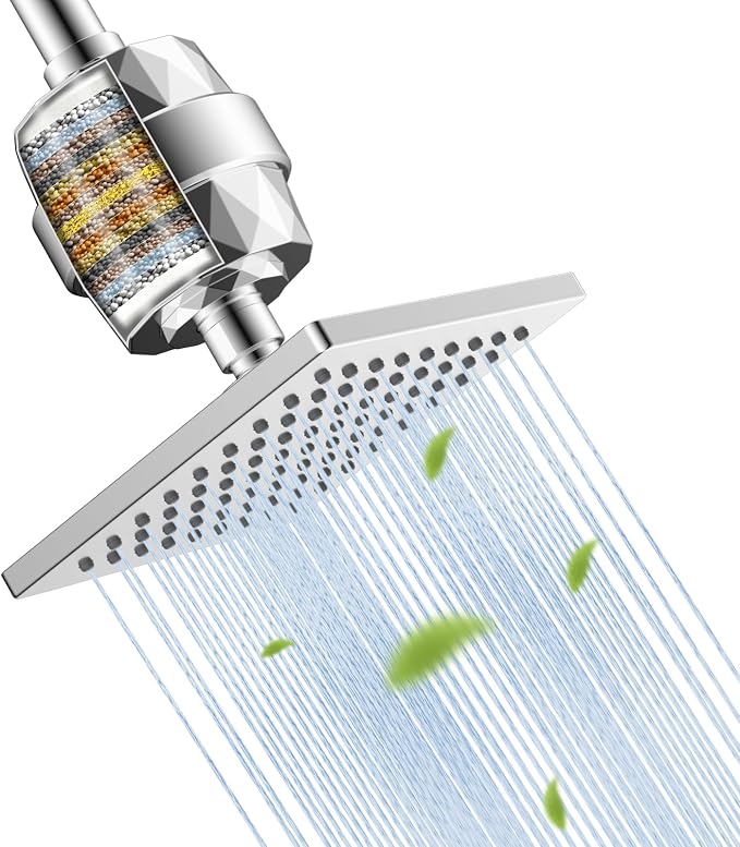 Hibbent Metal Filtered Shower Head, 20 Stage Shower Filter by Hibbent