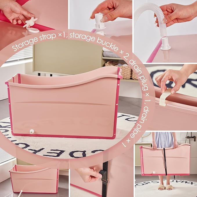 Large Foldable Bathtub for Toddler Collapsible Baby Bathtub Portable Bath tub - Image 6