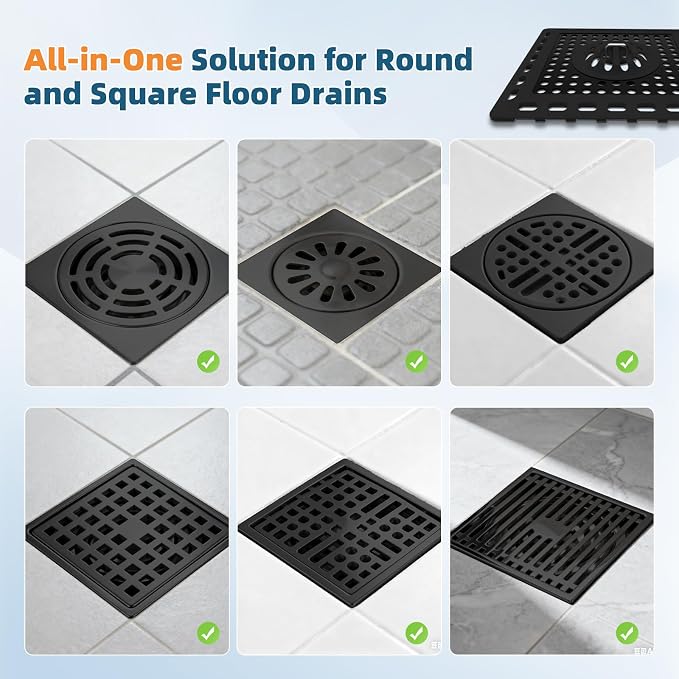 Hibbent Upgraded Shower Drain Hair Catcher, Shower Drain Cover - Image 8