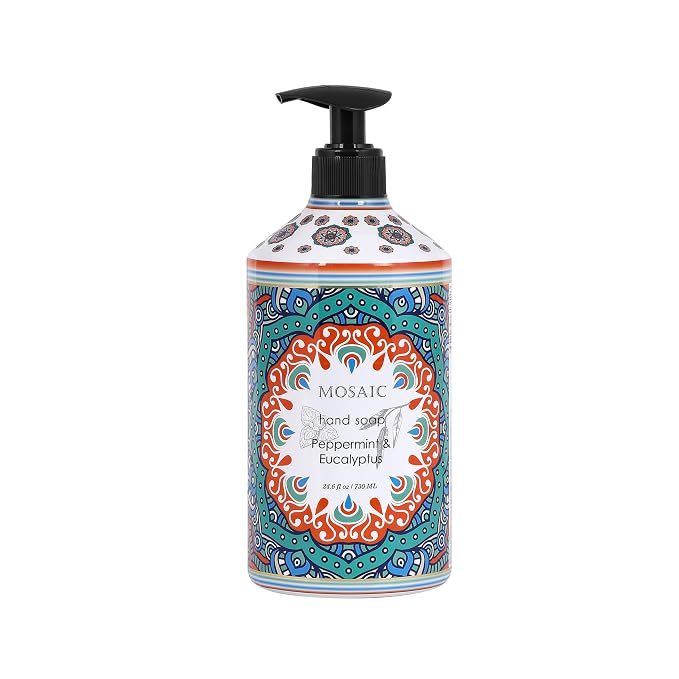 AnatoliaDaphne Mosaic Liquid Hand Soap/Wash Gift Set, Ideal Bathroom Kitchen - Image 4