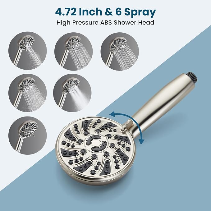 gotonovo Bathroom Shower Head Kit High Pressure Combo System Shower Faucet 6 - Image 4