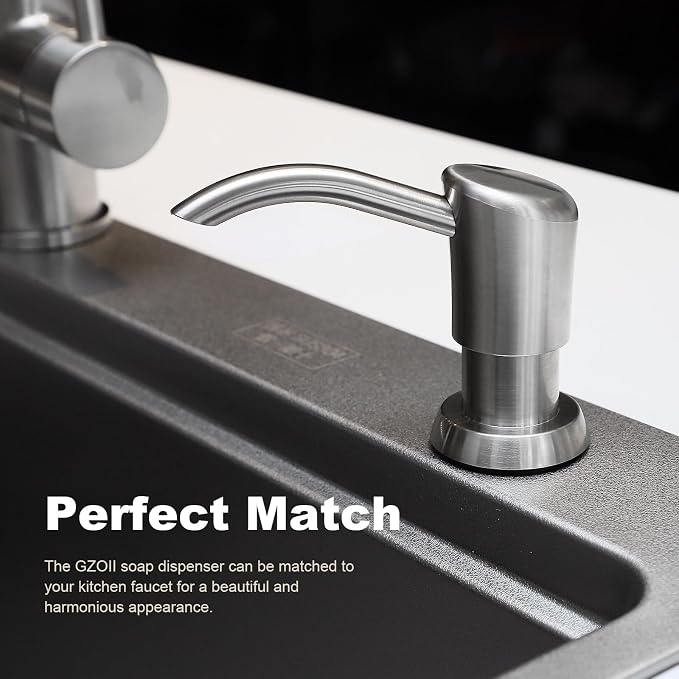 Soap Dispenser, Kitchen Sink Soap Dispenser Built in and Refill from The Top - Image 5