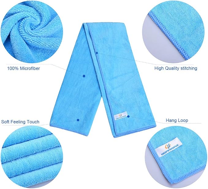 HOPESHINE Gyms Towels for Men & Women Microfiber Exercise Fitness Home - Image 2