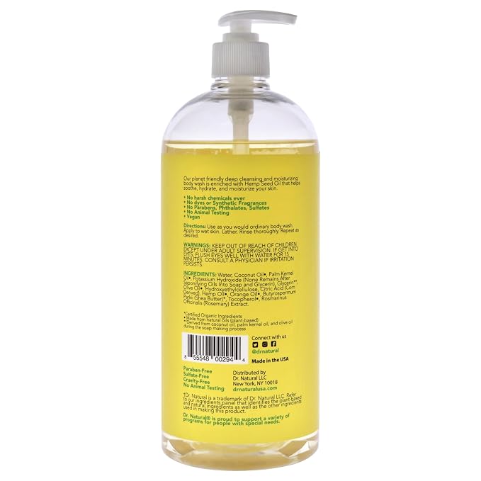 Dr. Natural Hemp Body Wash, 32 oz - Image 9