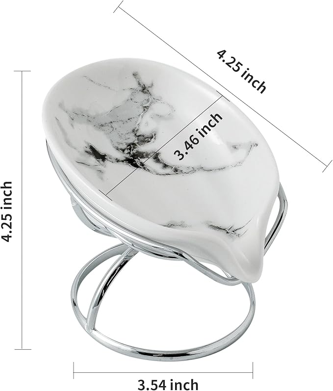 Leaf-Shaped Soap Dish – Ceramic Soap Bar Holder - Image 4