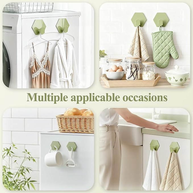 Tindbea Adhesive Towel Hooks Heavy Duty Wall Hooks Waterproof Stainless Steel - Image 4