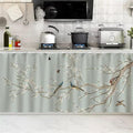 SK Studio Short Curtains for Kitchen, Cabinet Shelf Dust-Proof Blackout Tier by SK+Studio