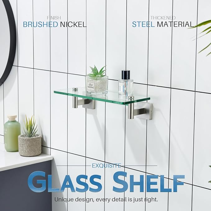 KOKOSIRI Floating Shelf Bathroom Wall Mount Shelves 12-Inch - Image 4