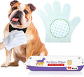 Dog Cleaning Gloves Wipes 15pcs Deodorizing Disposable Pet Grooming Bathing by ALWZ-RDY