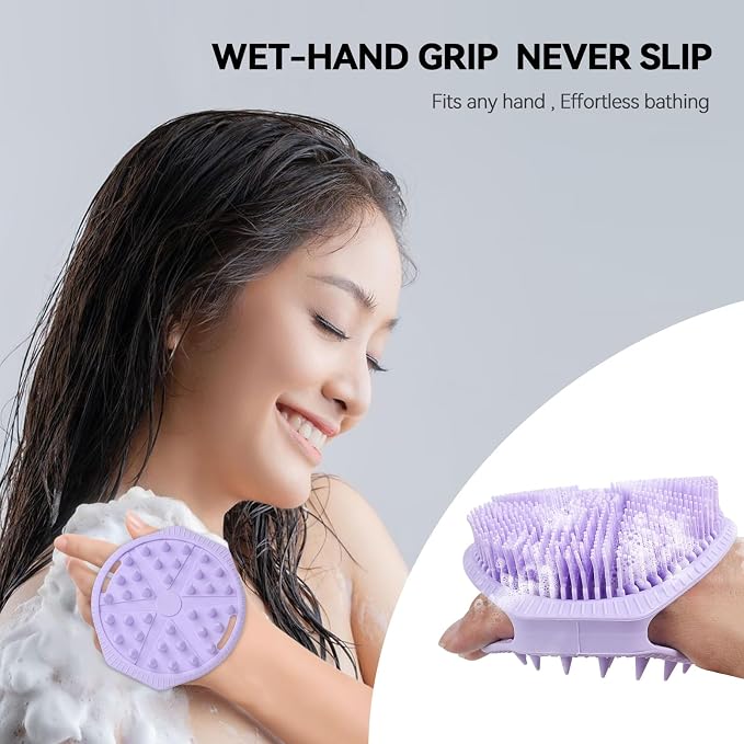 Dual-Sided Silicone Body Scrubber as Stocking Stuffers, Silicone Loofah - Image 5