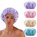 Smilco 4-Pack Reusable Shower Caps by Smilco