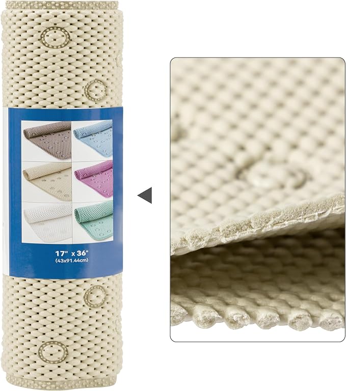Double Layer Foam Non Slip Bathtub Mat 37x17in, More Comfortable and Thicker by DwellAid