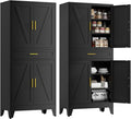 71" Tall Farmhouse Pantry Cabinet, Metal Cabinets by YNIQUESTLEMetalCabinet